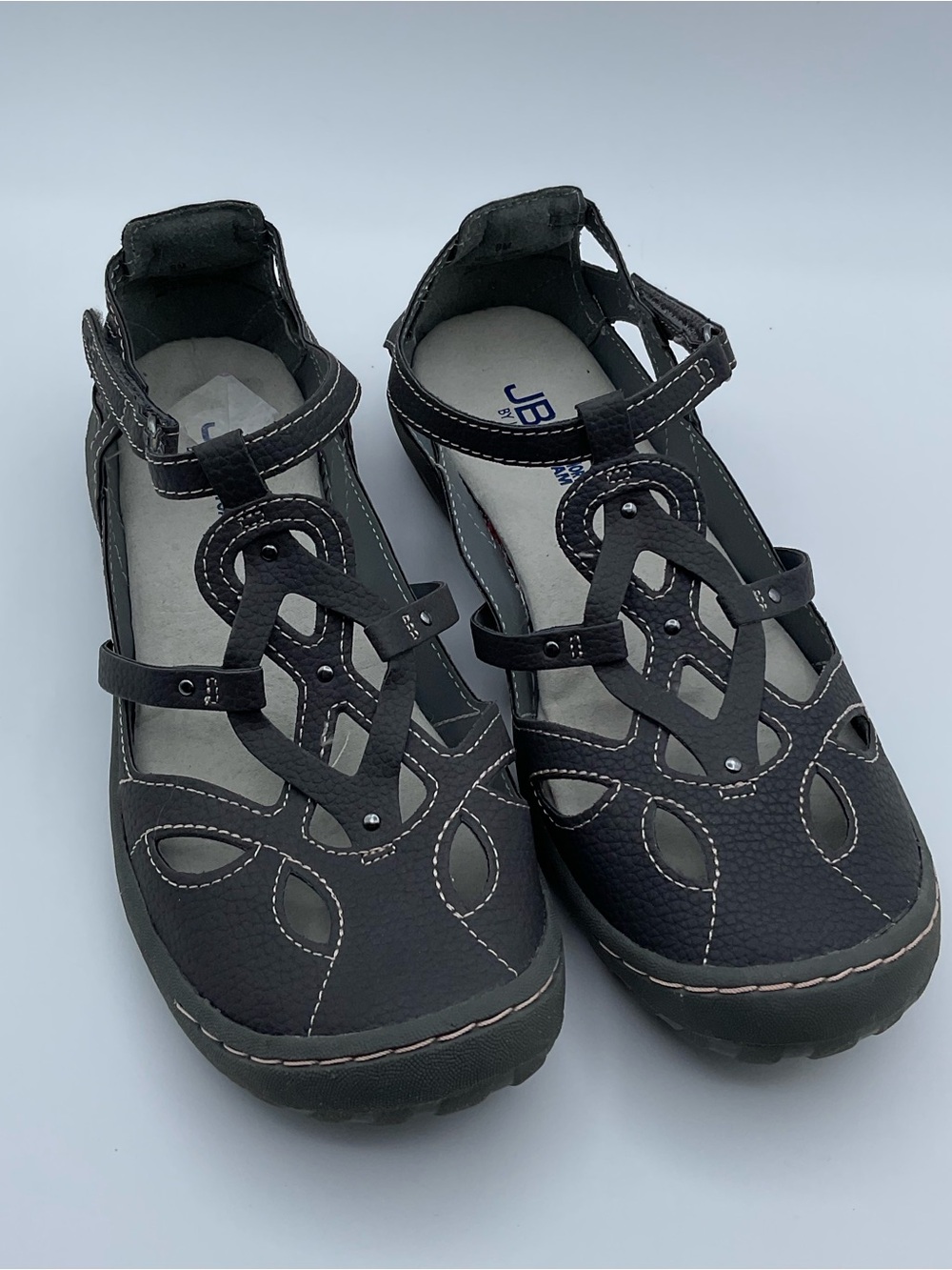 JBU by Jambu Women’s Brown Mary Jane Comfort Shoes Velcro Strap Size 8